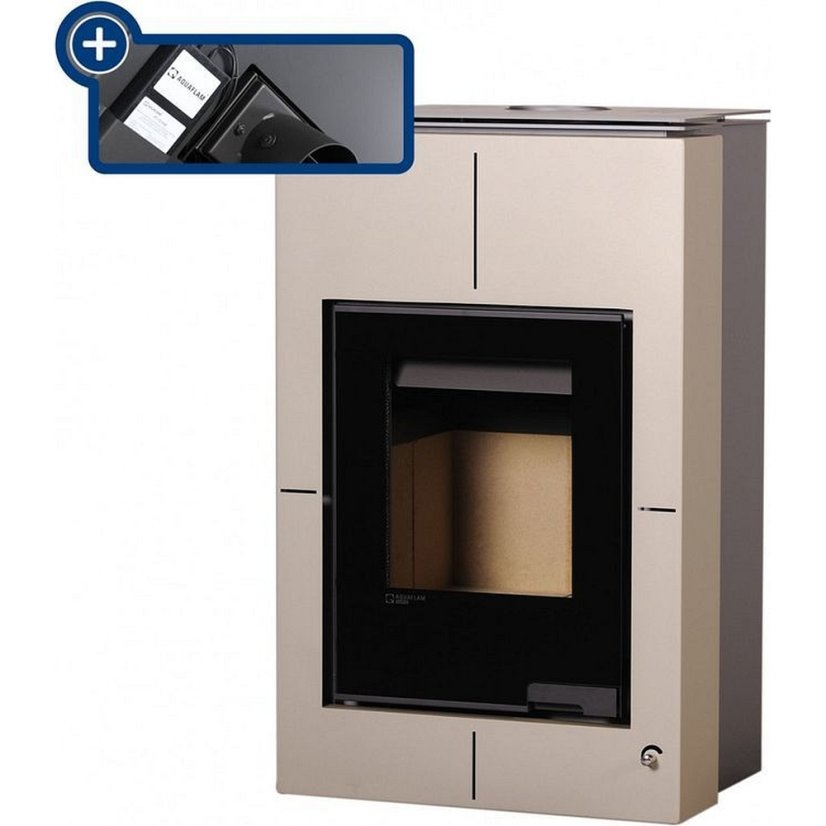 AQUAFLAM VARIO - SAPORO 11/7 kW (olivová) elektronická regulace