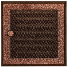 Ventilační mřížka 16x16 cm s žaluzií - stará měď
