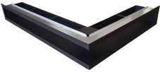 Ventlab - ventilačný otvor rohový pravý 500x700x100 mm - čierny