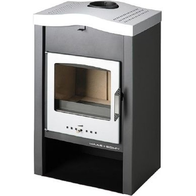 Haas+Sohn - VAASA PLUS V (antracit, dvířka a víko stříbrné), výprodej