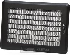 Krbová mřížka 175 x 245 mm s žaluzií (černá)