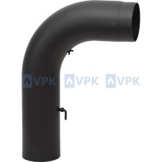KC20 - Koleno 90° ťahané ø130 mm s klapkou a čistiacim otvorom
