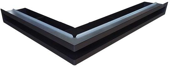 Ventlab - ventilačný otvor rohový ľavý 700x500x70 mm - čierny