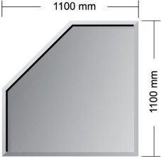 Podkladové sklo pod kamna - LONDON 6 mm (1100 x 1100 mm) Podkladové sklo pod kamna - LONDON 6 mm (1100 x 1100 mm)