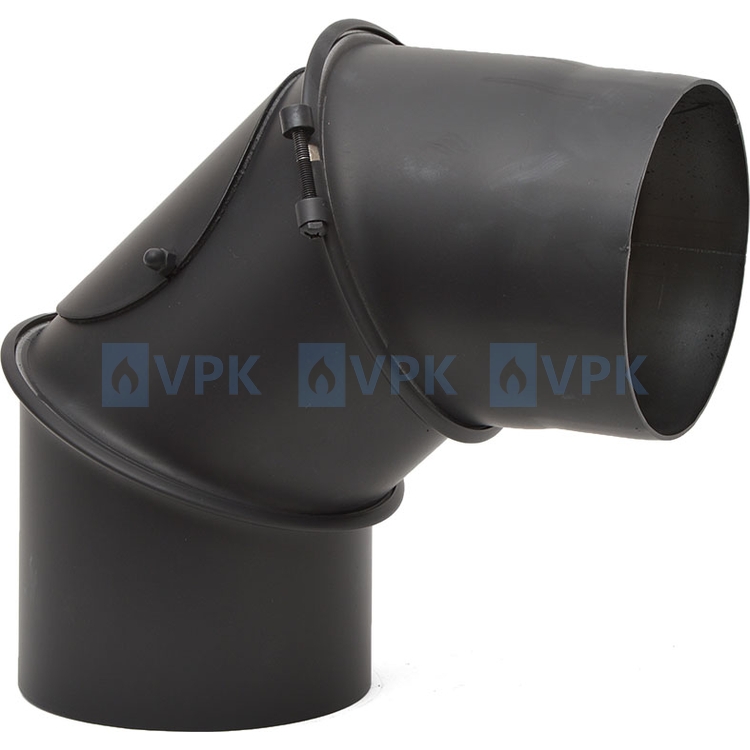 KC20 - Koleno dymovodu 0 - 90° / ø200 mm - nastaviteľné s čistiacim otvorom