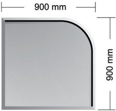 Podkladové sklo pod kamna - PARIS 6 mm (900 x 900 mm)