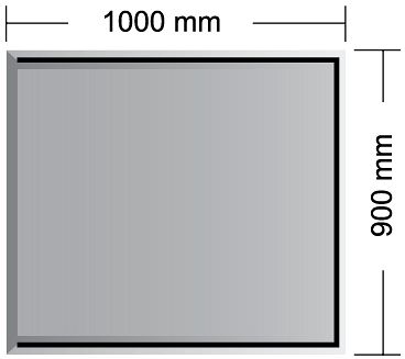 Podkladové sklo pod kamna - BERLIN 8 mm (1000 x 900 mm)