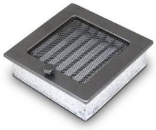 Ventilačná mriežka Standard 17x17 cm so žalúziou - grafit