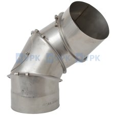 KN10 - Koleno ø180 mm / UNI-4segmentové nastaviteľné - s čistiacimi otvormi