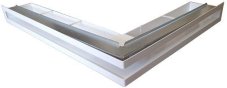 Ventlab - ventilačný otvor rohový pravý 500x700x70 mm - biely