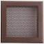 Ventilačná mriežka 16x16 cm - hnedý brokát