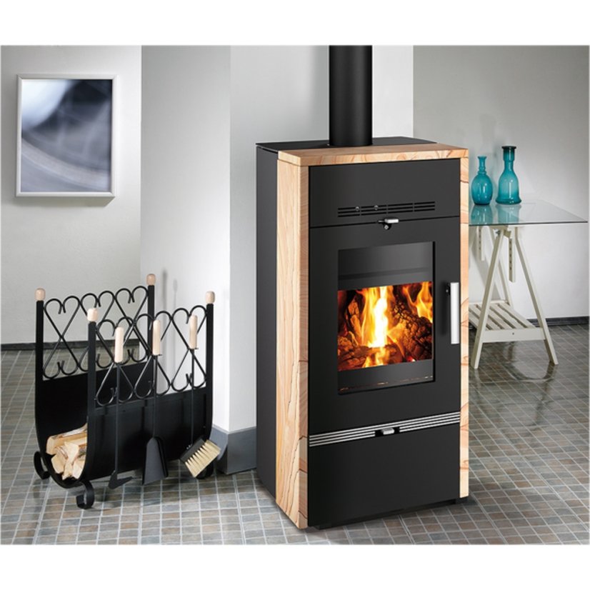 Haas+Sohn - FARUM s výmenníkom, čierna, woodstone