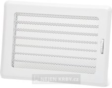 Krbová mřížka 175 x 245 mm s žaluzií (bílá)