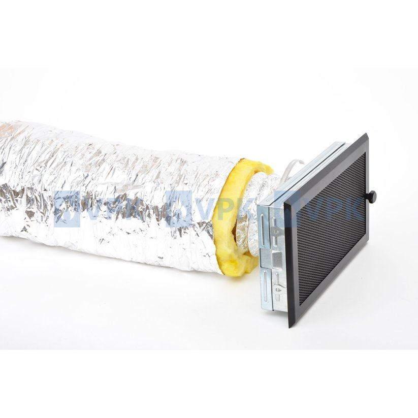 Ventilačná mriežka 16x32 cm so žalúziou - chróm lesklý