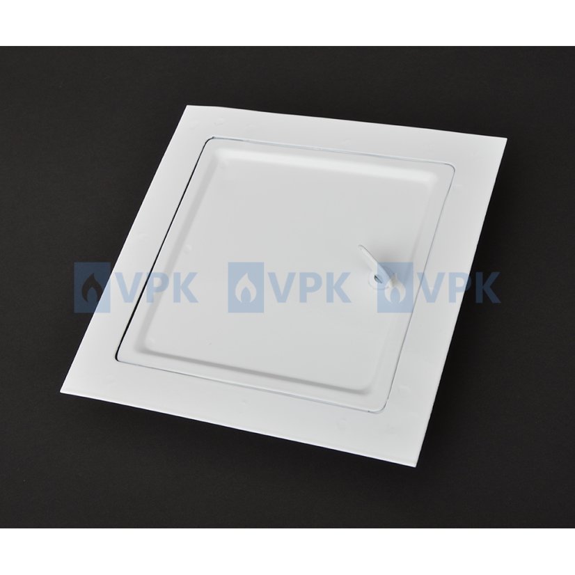 Komínové dvierka 140x140 mm - biele (malé)