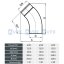 KC20 - Koleno ø120 mm / 45° - ohýbané