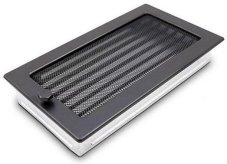 Ventilační mřížka Standard 17x30 cm s žaluzií - černá
