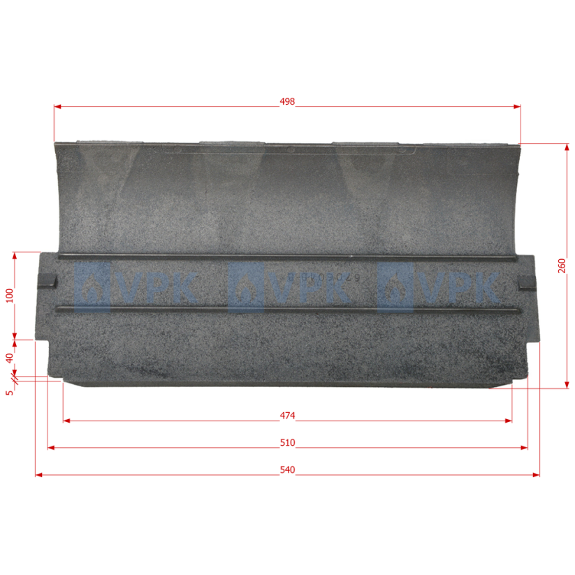 Deflektor (originálny) do ohniska pre krbové vložky Uniflam, ref. 670604 (náhrada typu 700604)