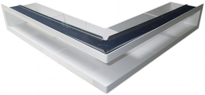 Ventlab - ventilačný otvor rohový 500x500x100 mm - biely