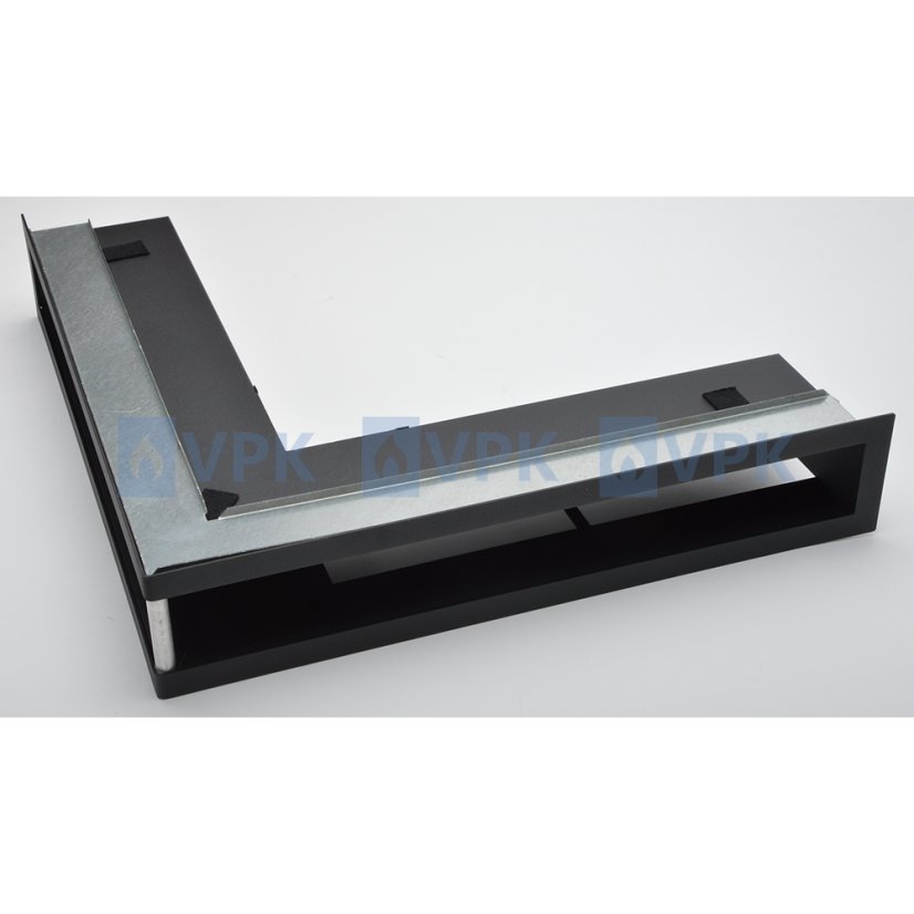 Ventlab - ventilačný otvor rohový 500x500x100 mm - čierny