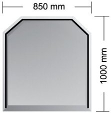 Podkladové sklo pod kamna - DUBLIN 6 mm (1000 x 850 mm) Podkladové sklo pod kamna - DUBLIN 6 mm (1000 x 850 mm)