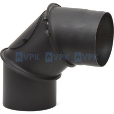 KC20 - Koleno dymovodu 0 - 90° / ø130 mm - nastaviteľné s čistiacim otvorom