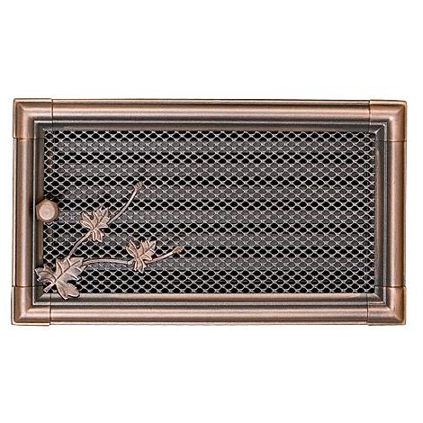 Ventilačná mriežka Retro 16x32 cm so žalúziou - medená patina