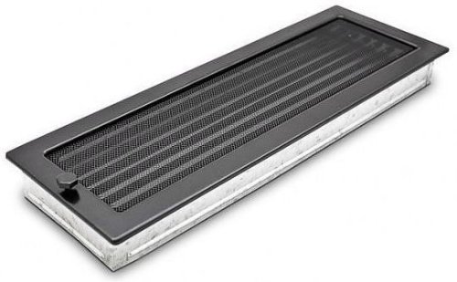 Ventilačná mriežka Standard 17x49 cm so žalúziou - čierna