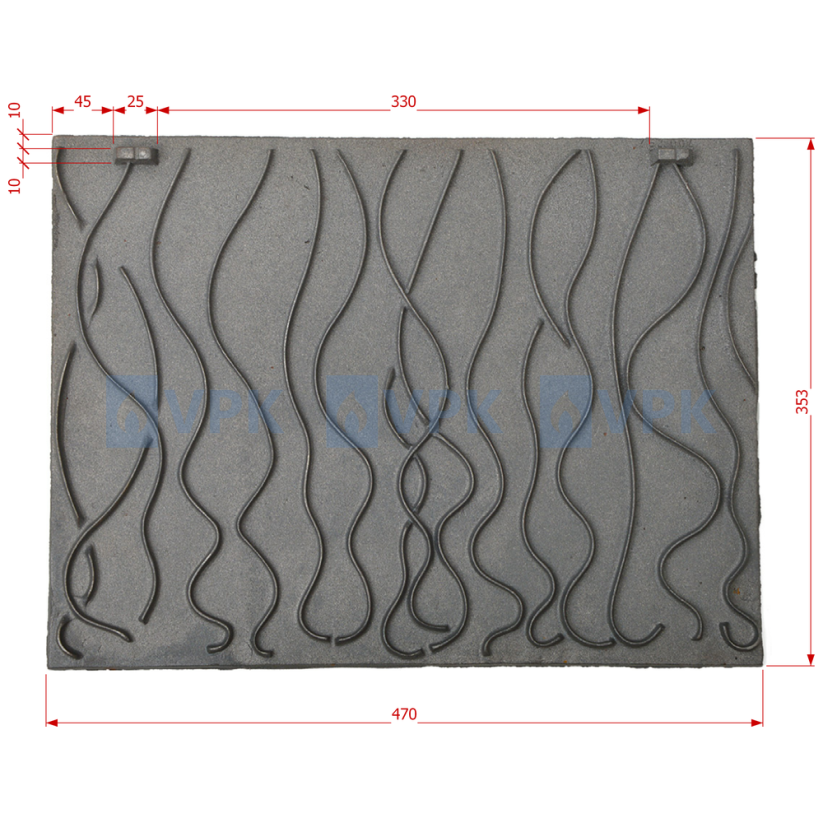 Zadná stena (originálna) do ohniska pre krbové vložky Uniflam, ref. 700297