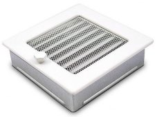Ventilačná mriežka Standard 17x17 cm so žalúziou - biela
