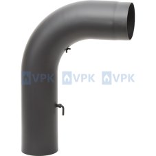 KA20 - Koleno ø150 mm / 90° - s klapkou a čistícím otvorem - ohýbané - antracit