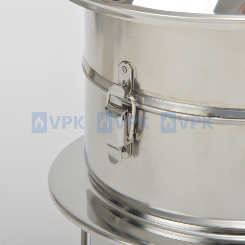 Nerezová komínová hlavice Rotowent Dragon ø250 mm - instalace zasunutím do komína