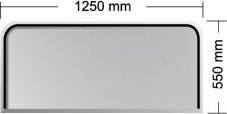 Podkladové sklo pod kamna - PRAHA 6 mm (1250 x 550 mm) Podkladové sklo pod kamna - PRAHA 6 mm (1250 x 550 mm)