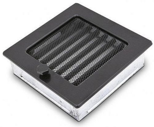 Ventilačná mriežka Standard 17x17 cm so žalúziou - čierna