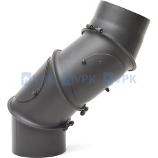 KA20 - Koleno ø150 mm / UNI-4segmentové nastaviteľné - s čistiacimi otvormi - antracit