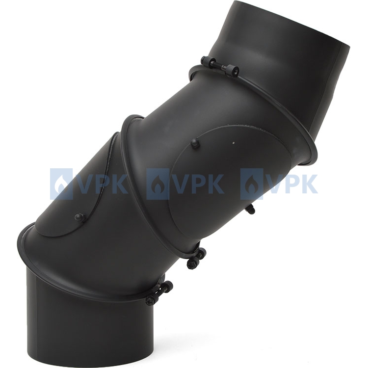 KC20 - Koleno ø130 mm / UNI-4segmentové nastavitelné - s čistícími otvory