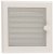 Ventilační mřížka 16x16 cm s žaluzií - krémový brokát