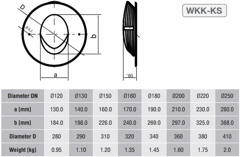 KC20 - Prechodka  ø150 mm/45° do murovaného komína