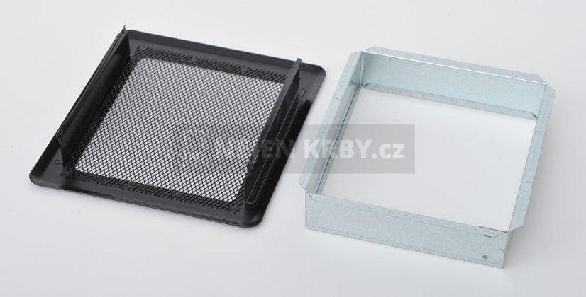 Ventilačná mriežka 175x195 mm - čierna