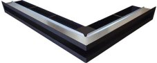 Ventlab - ventilačný otvor rohový pravý 500x700x70 mm - čierny