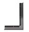 Ventilační otvor LUFT rohový pravý 547x766x60 mm - černý