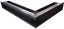 Ventlab - ventilačný otvor rohový pravý 500x700x100 mm - čierny