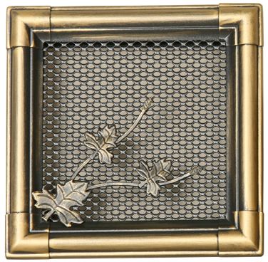 Ventilačná mriežka Retro 16x16 cm - zlatá patina