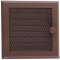 Ventilační mřížka 16x16 cm s žaluzií - hnědý brokát