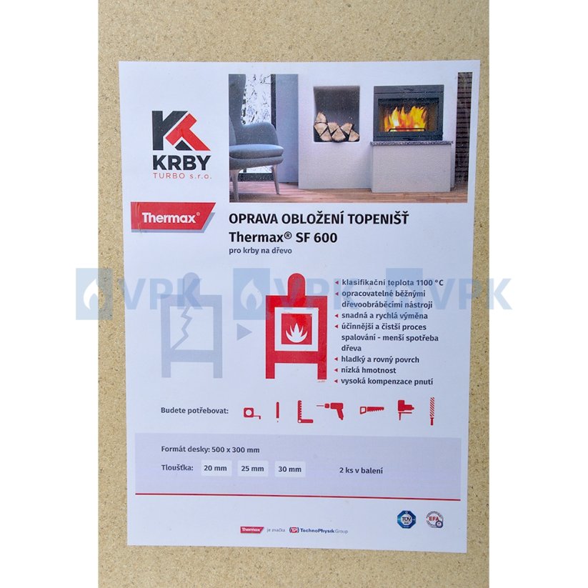 Opravný set Thermax SF - 2 ks dosky 500x300x25 mm