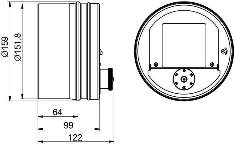 Regulátor komínového tahu RCO ø150 mm - kruhový - umístění do kouřovodu