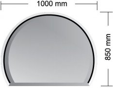 Podkladové sklo pod kamna - MILANO 8 mm (850 x 1000 mm)