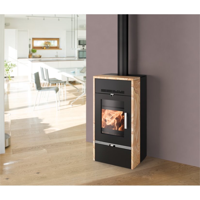 Haas+Sohn - FARUM s výmenníkom, čierna, woodstone