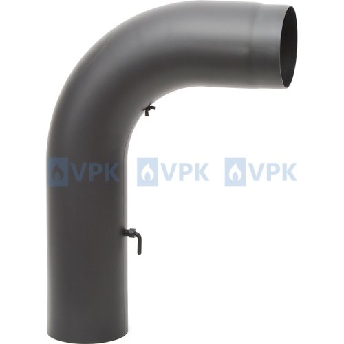 KA20 - Koleno 90 ° ťahané ø150 mm s klapkou a čistiacim otvorom - antracit