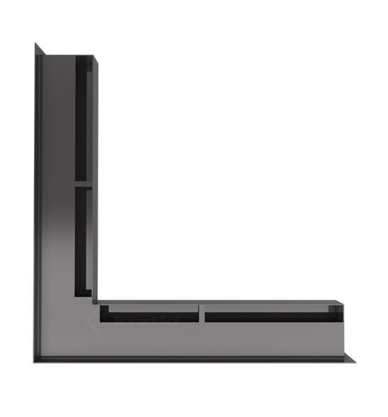 Ventilačný otvor LUFT rohový 560x560x60 mm - grafit